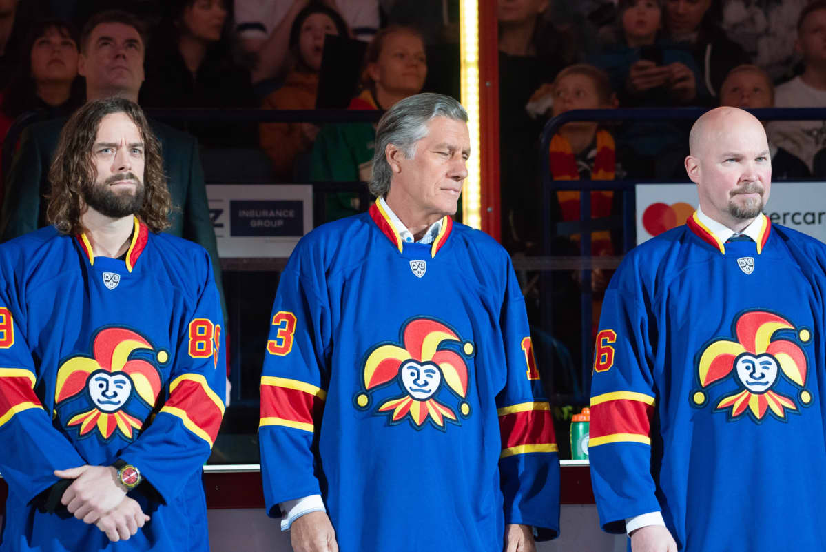 Kuvassa Ville Leino, Veli-Pekka Ketola, Mika Strömberg