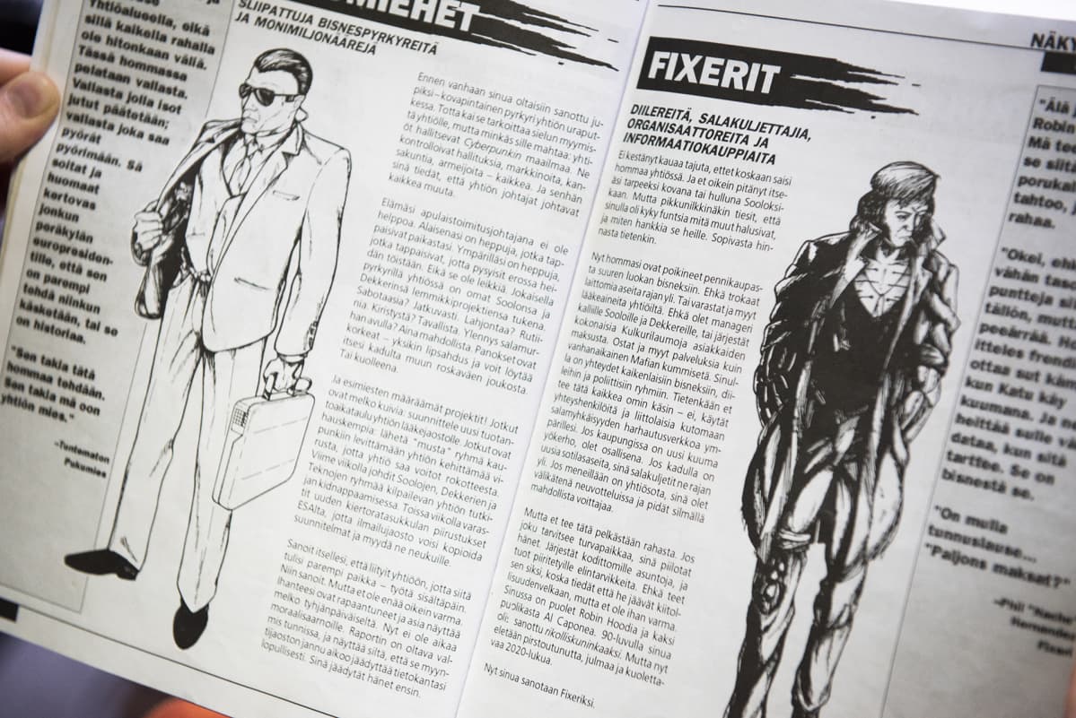 Kuva Cyberpunk 2020 -pelin sääntökirjasta.