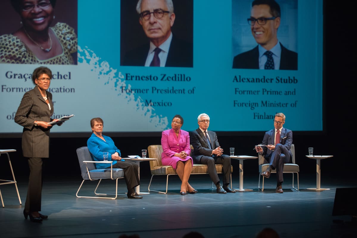 Juliette Foster, Gro Harlem, Graca Machel, Ernesto Zedillo ja Alexander Stubb