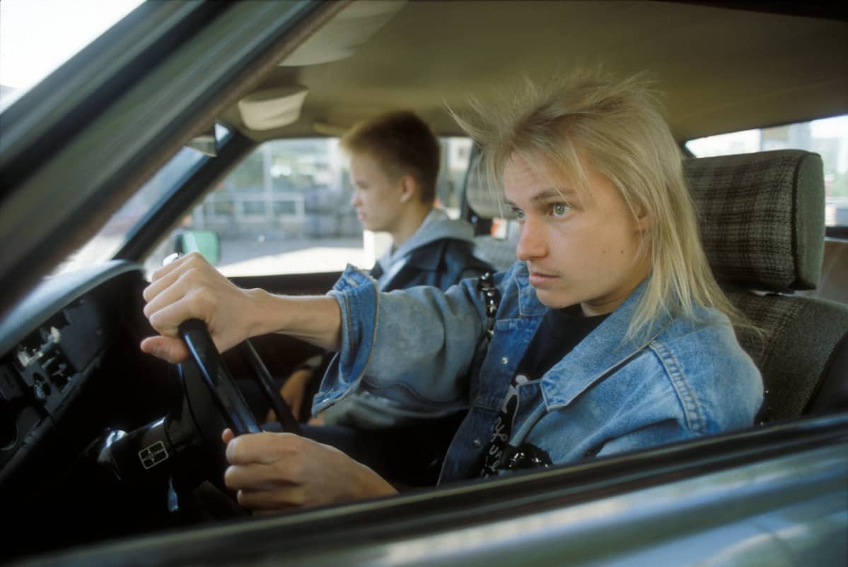 Autovaras-tv-draamassa Antti Majanlahti (Jesse) ja Sampsa Helminen (Veka) 1991