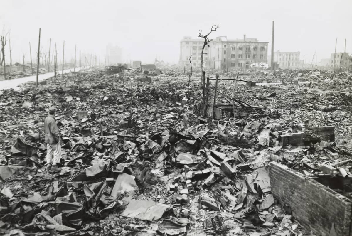 Hiroshiman raunioita 7.9.1945.