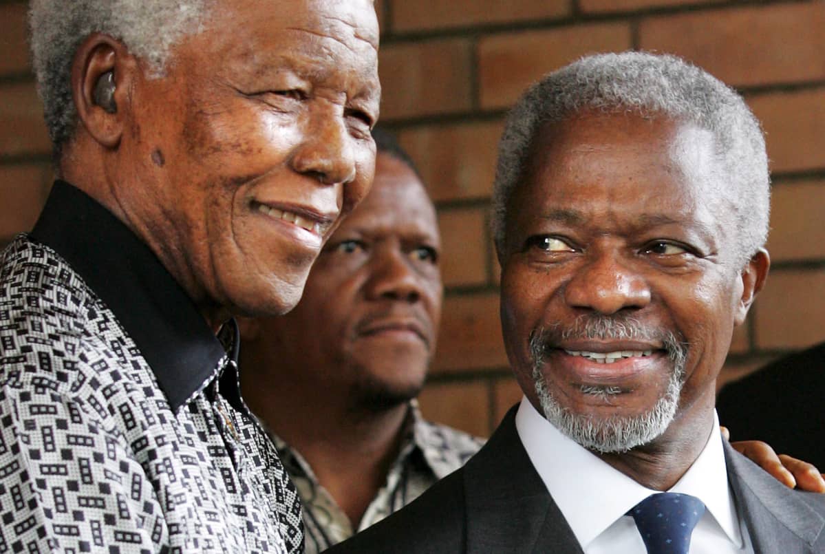 Nelson Mandela ja Kofi Annan.