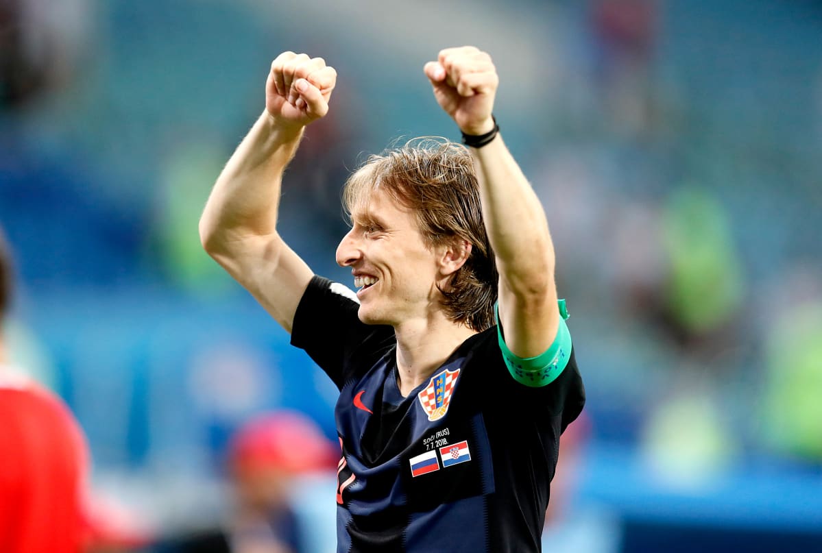 Kroatian Luka Modric tuulettaa.