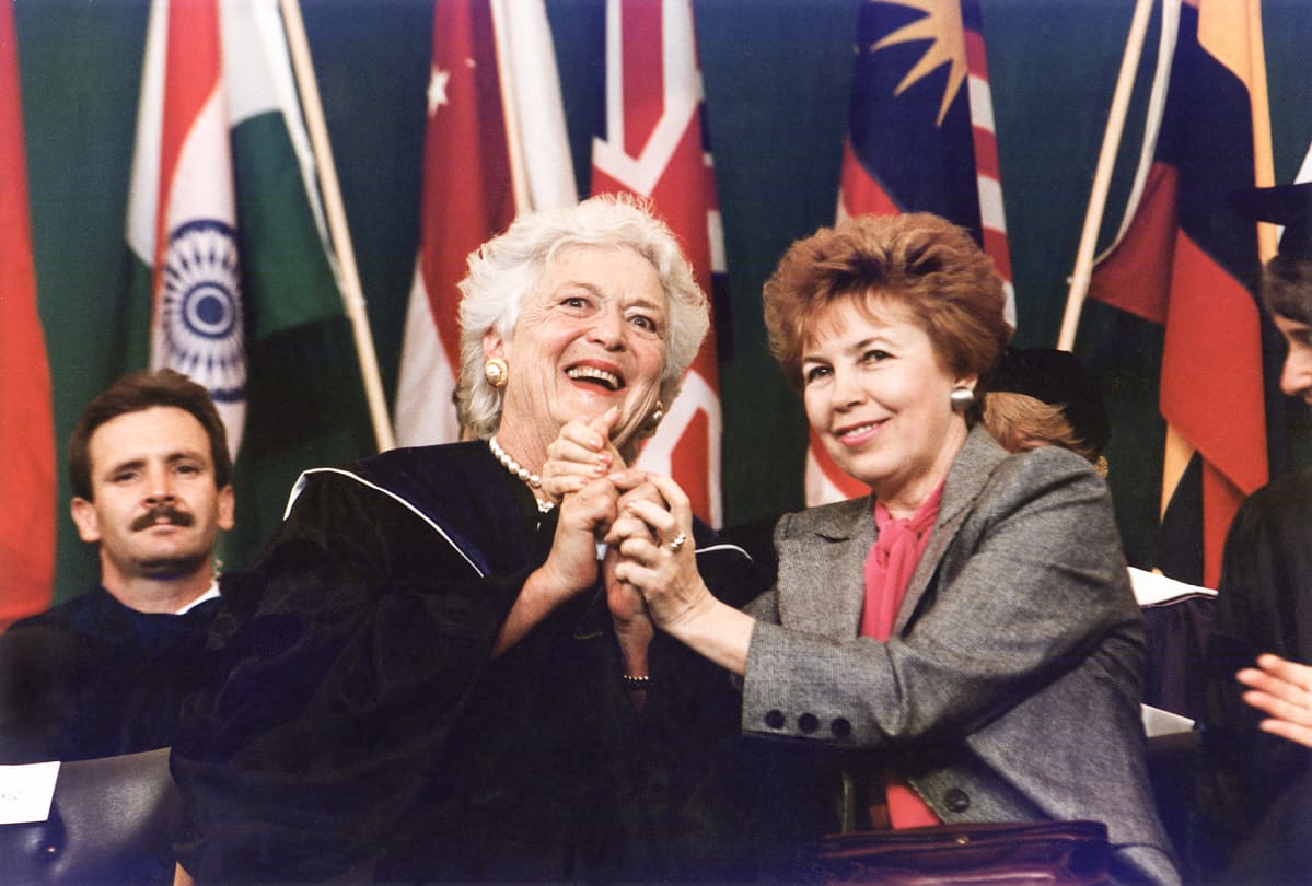 Barbara Bush ja Raisa Gorbatšova