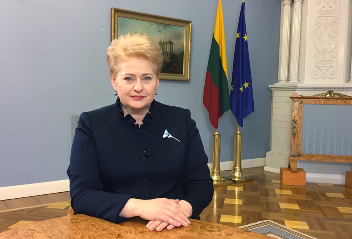 Grybauskaite on maansa ensimmäinen naispresidentti.