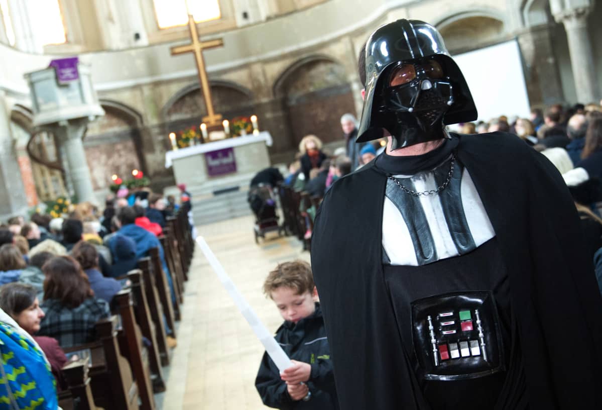 Star Wars jumalanpalvelus Berliinissä Saksassa joulukuussa 2015.