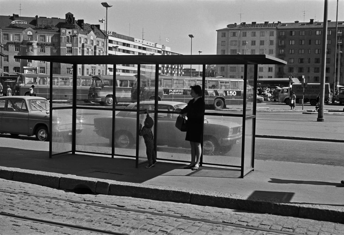 Hakaniemen torinäkymä 1970-luvulla.