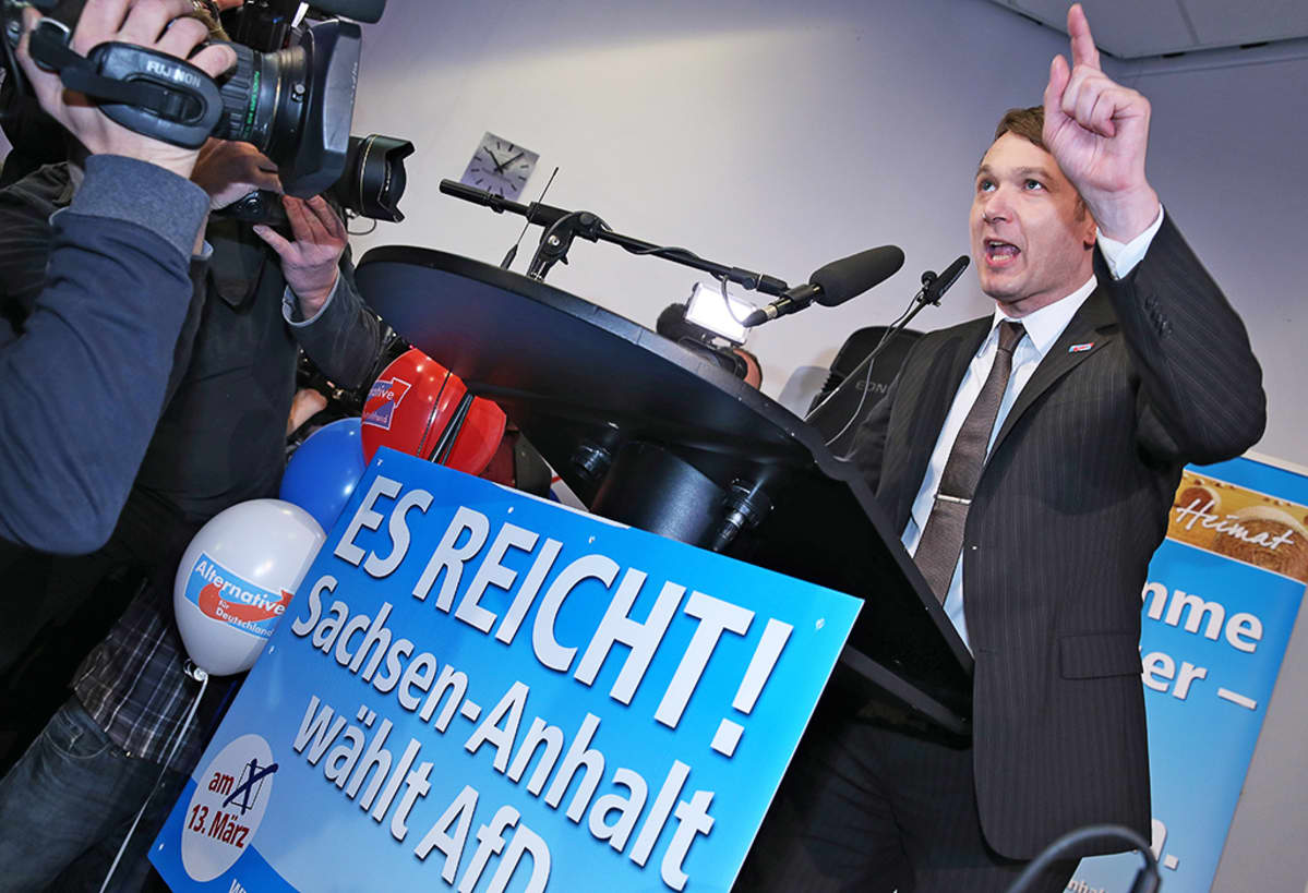 Saksi-Anhaltin AfD:n piirin puheenjohtaja André Poggenburg.