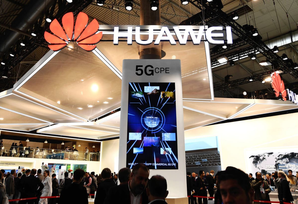 Huawein messuosasto Barcelonassa.
