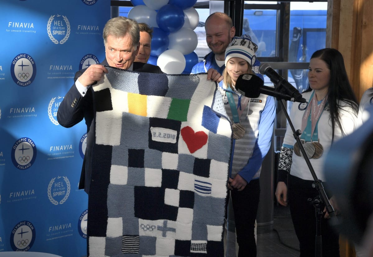 Sauli Niinistön vauvan torkkupeitto