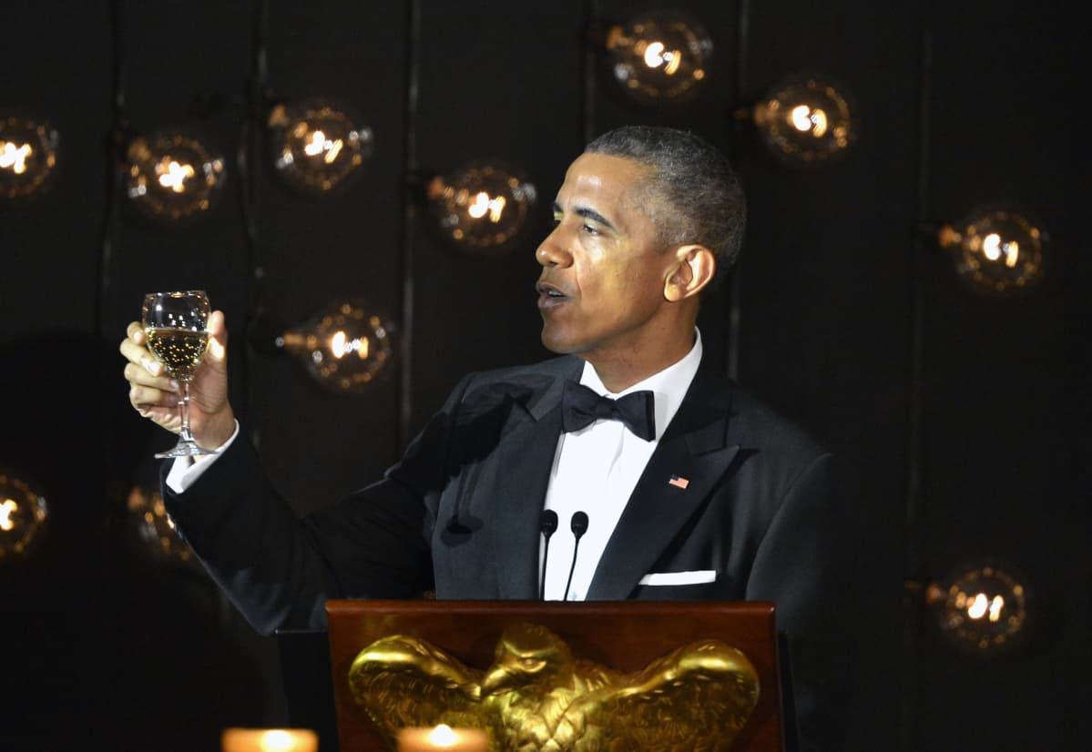 Presidentti Barack Obama piti maljapuheen Pohjoismaiden juhlaillallisella Valkoisessa talossa.