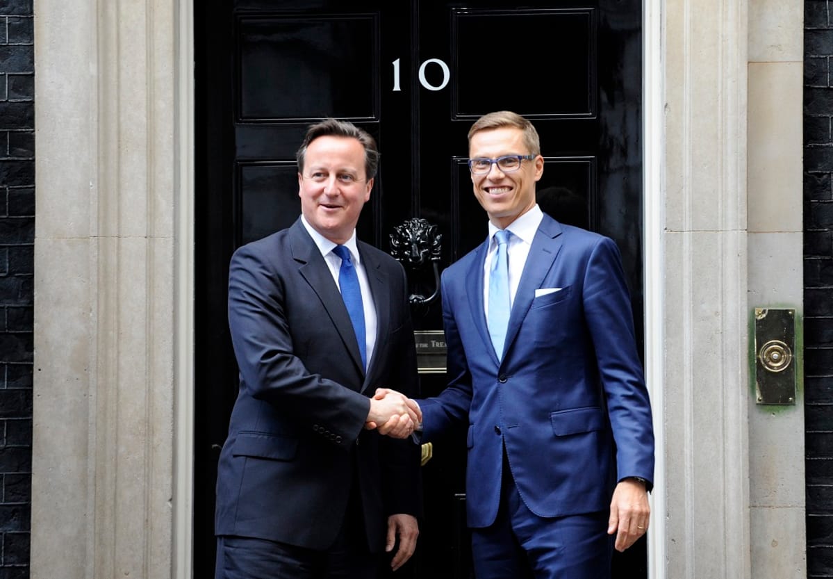 Pääministerit David Cameron ja Alexander Stubb tapasivat Lontoossa lokakuussa 2014.