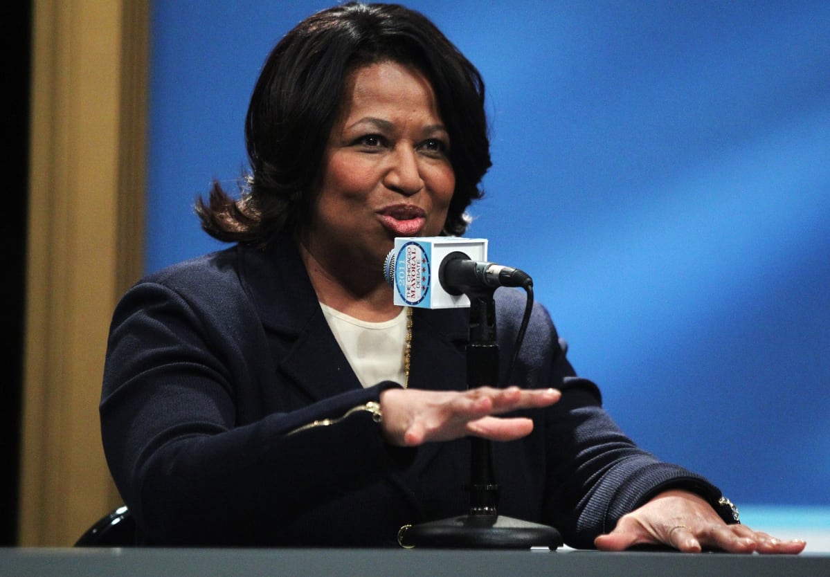 Carol Moseley Braun puhumassa televisioväittelyssä tammikuussa 2011.