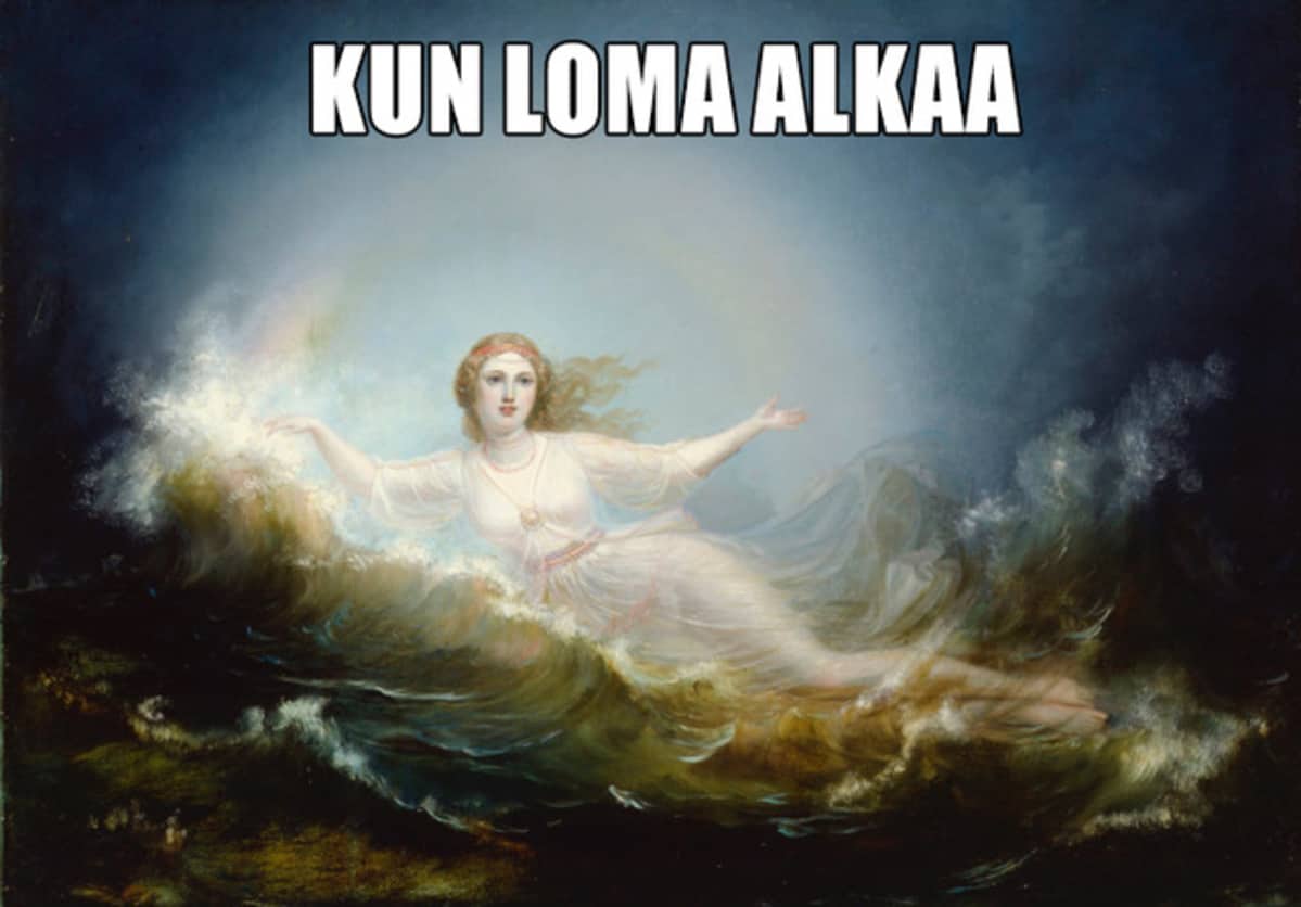 Yläkouluikäisten muokkaama taidemeemi.