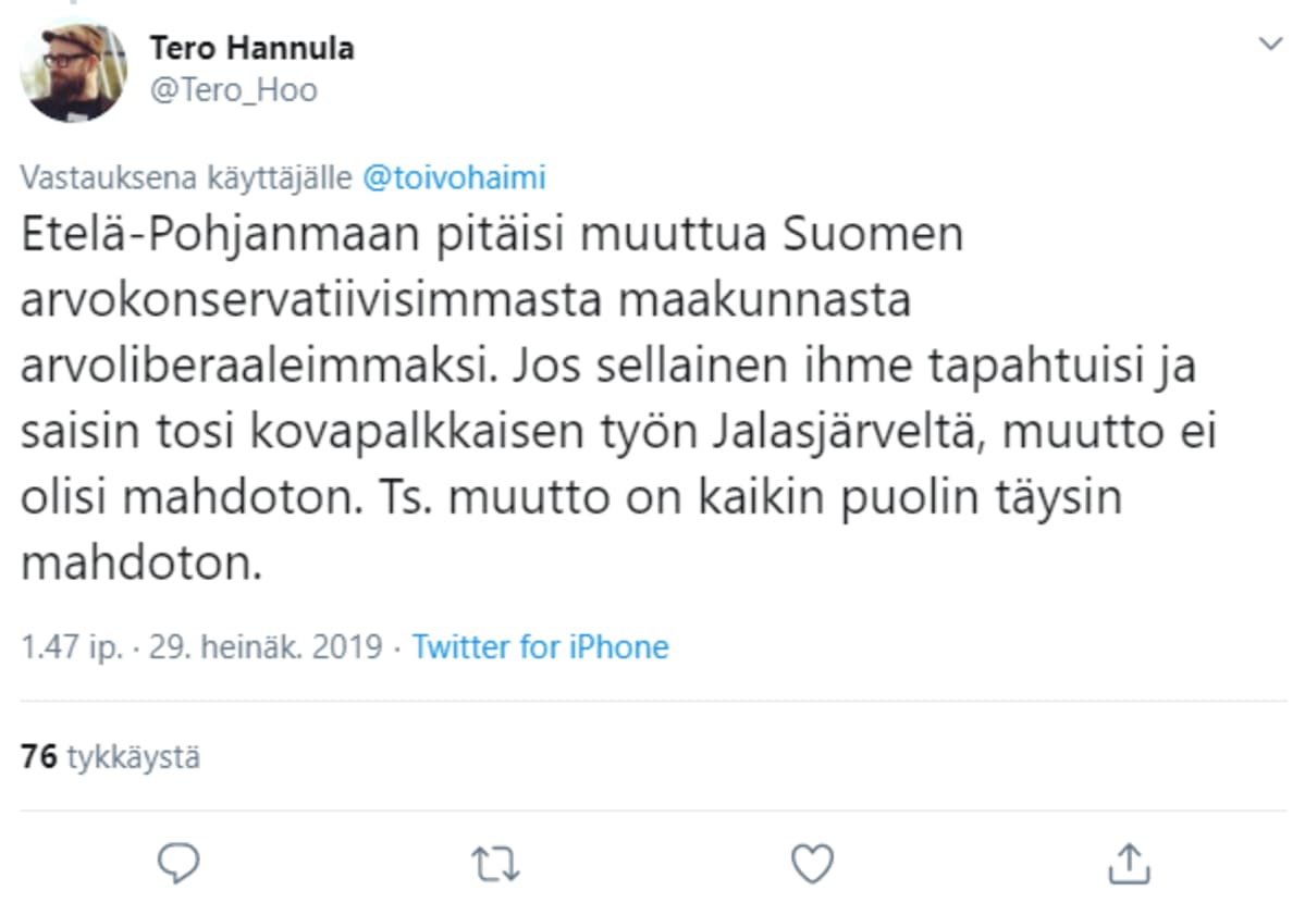 Tviitti, Hannula