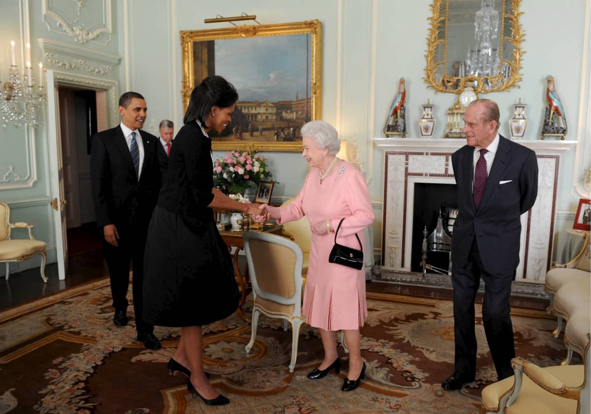 Obamat Buckinghamin palatsissa 1.4.2009