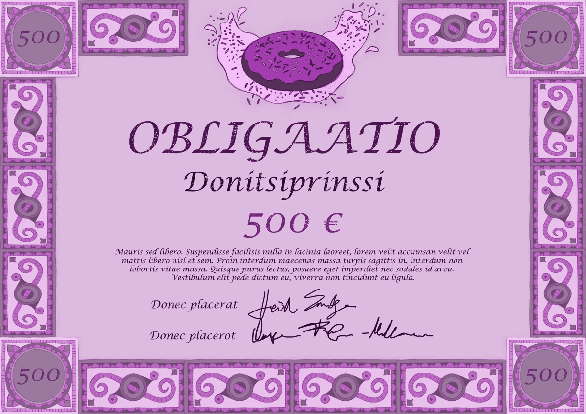 Donitsiprinssin obligaatio.