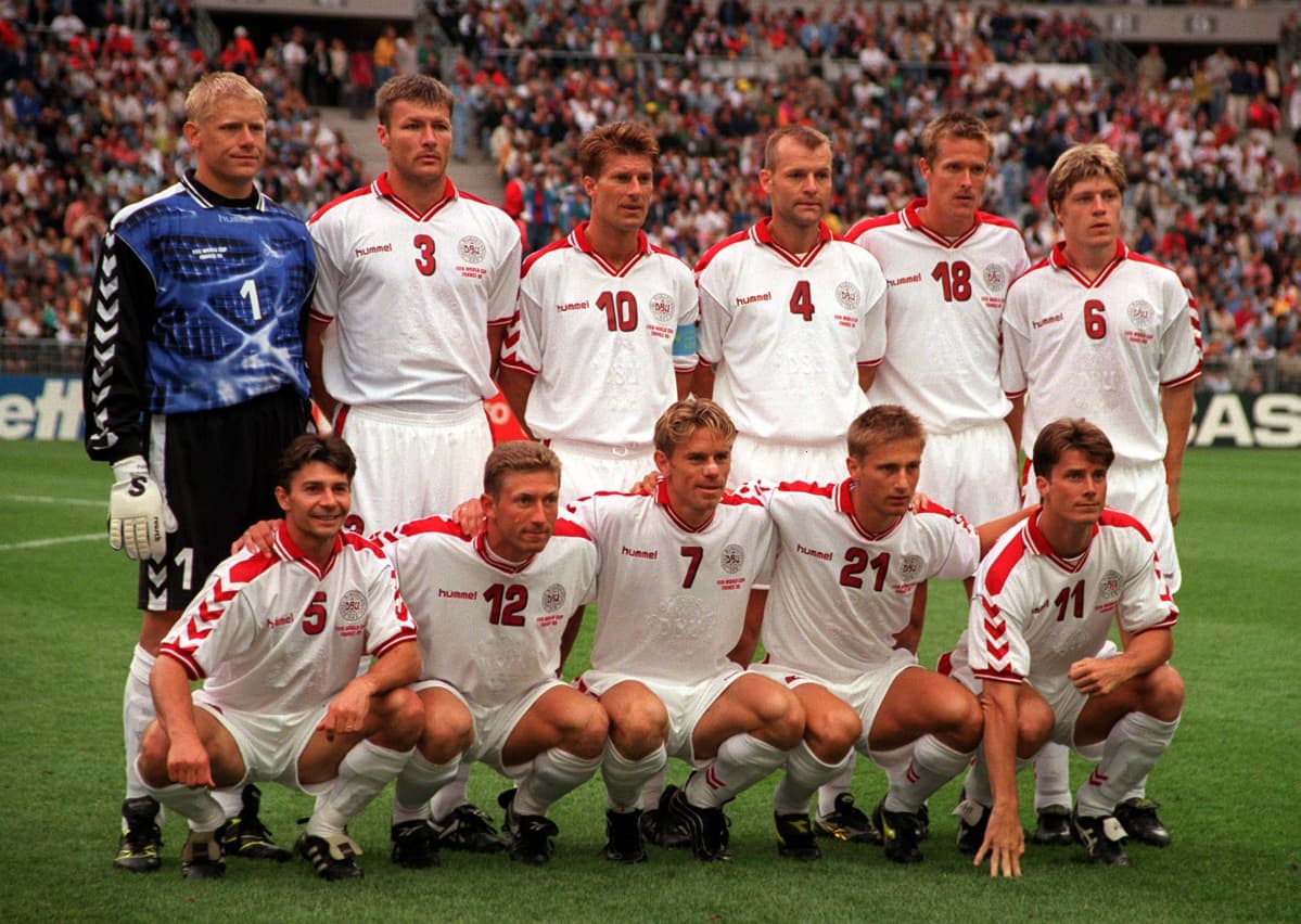 Tanskan maajoukkue MM-kisoissa 1998.