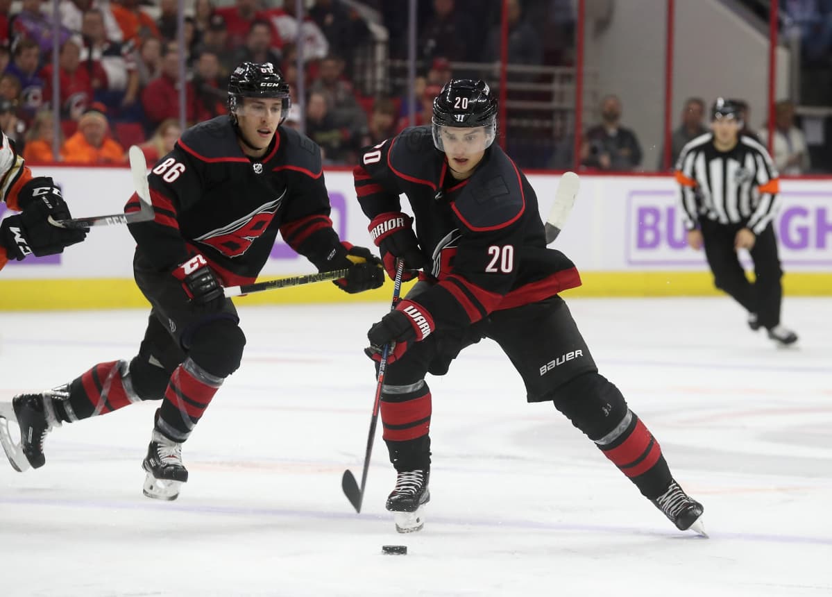 Teuvo Teräväinen ja Sebastian Aho.