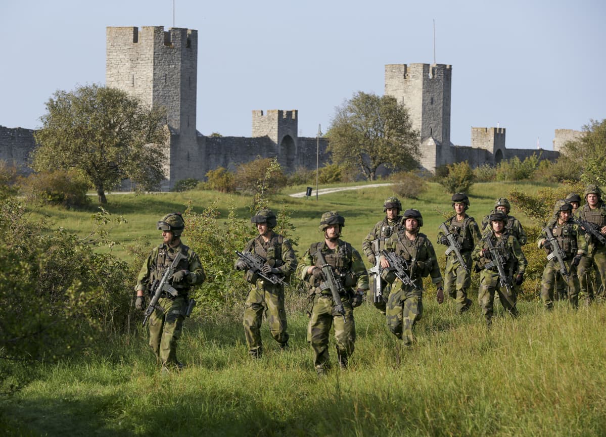 Ruotsin armeijan sotaharjoitukset Gotlannilla.