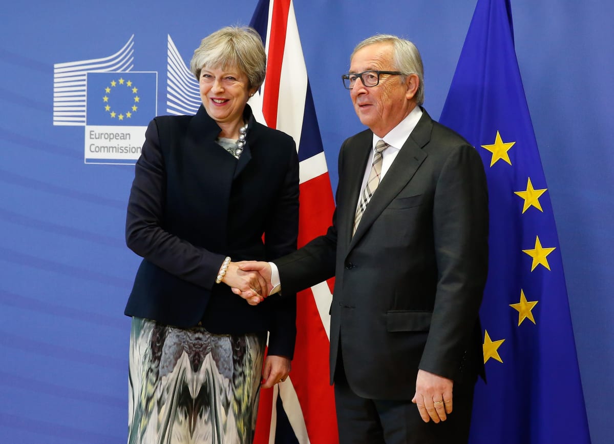 Theresa May ja Jean-Claude Juncker