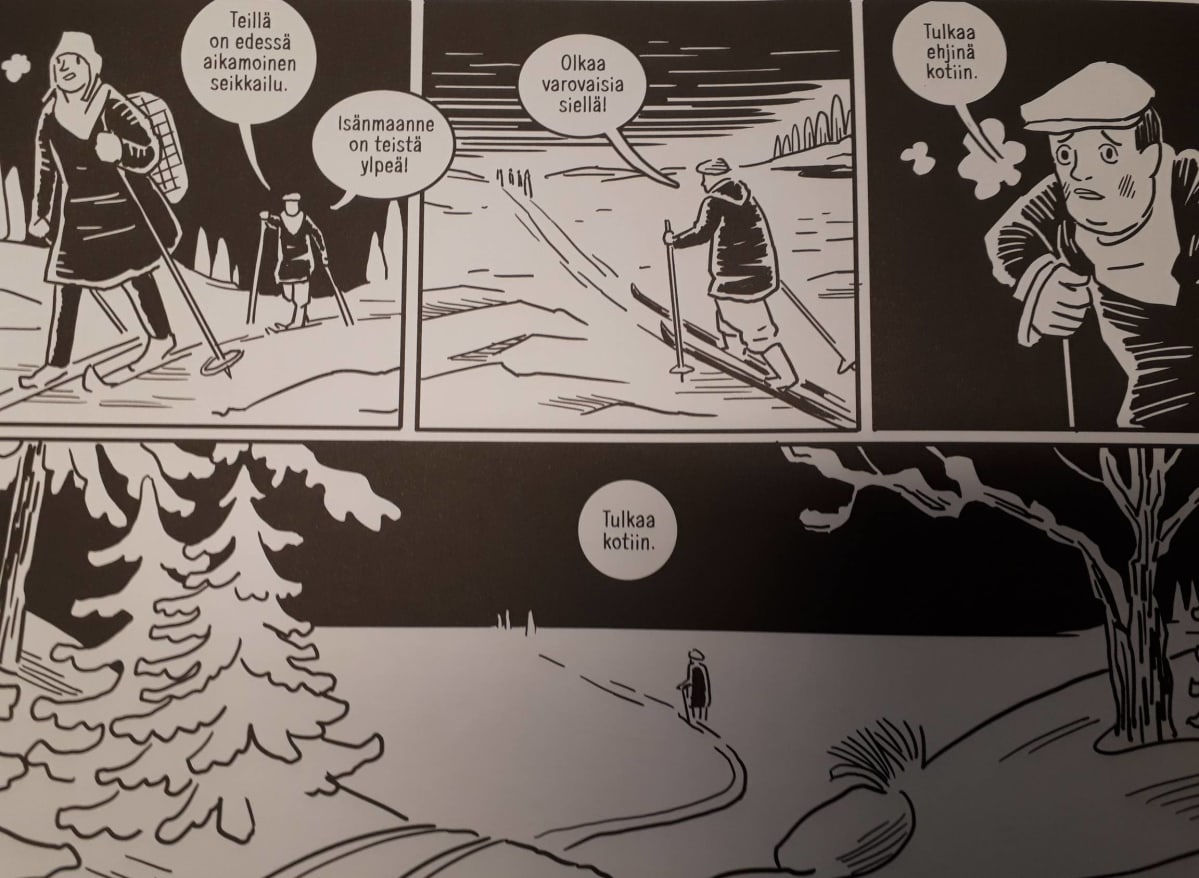 Mika Lietzénin sarjakuvakirjasta Jääkärit - Viisi kertomusta.