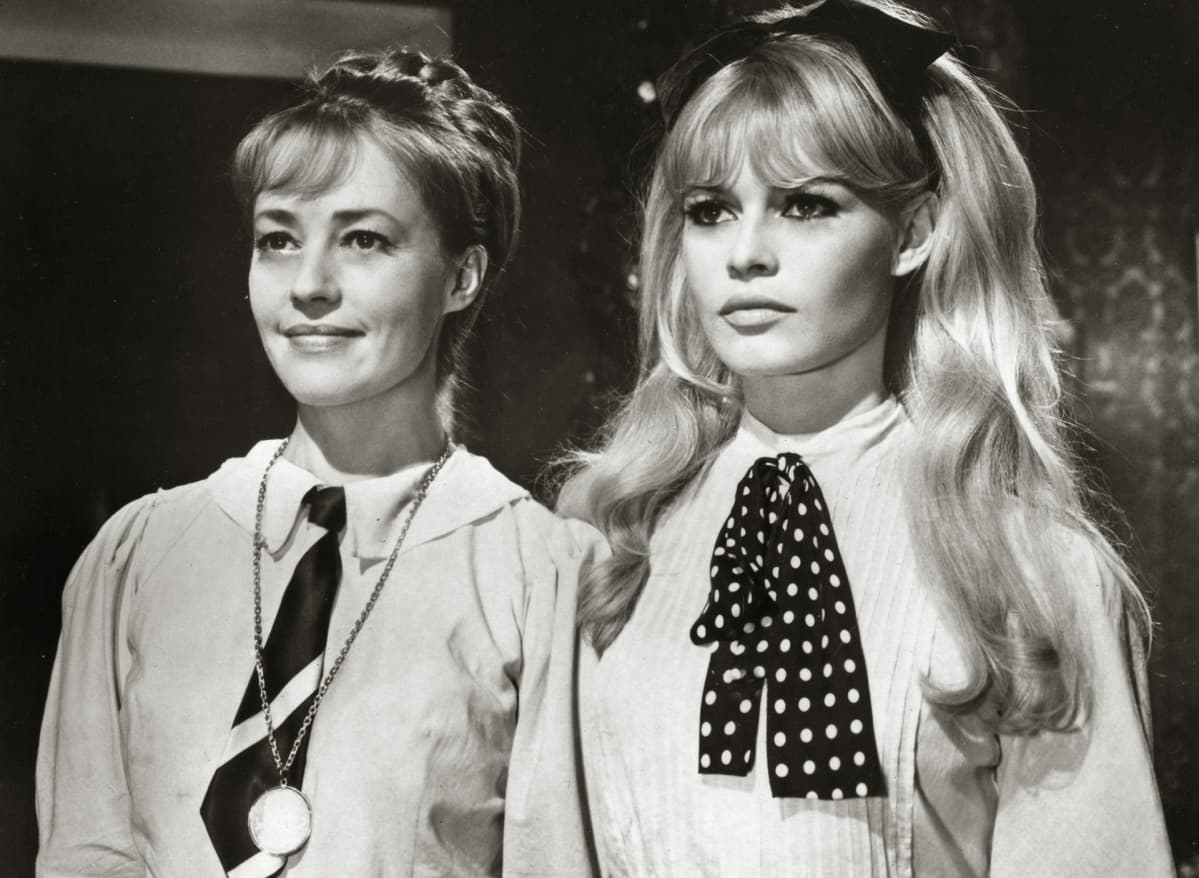 Jeanne Moreau ja Brigitte Bardot Viva Mariassa vuonna 1965.