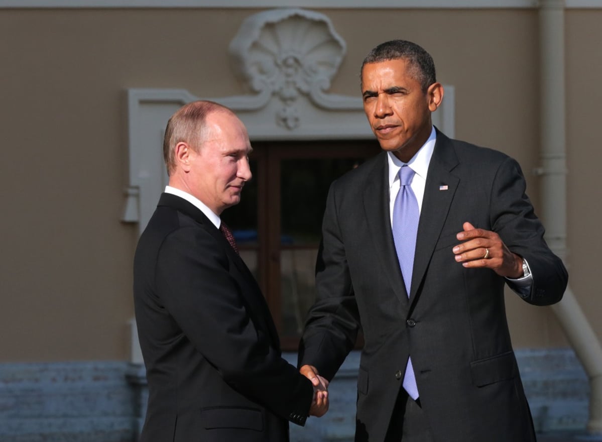 Venäjän presidentti Vladimir Putin ja Yhdysvaltain presidentti Barack Obama tapasivat Pietarissa 2013