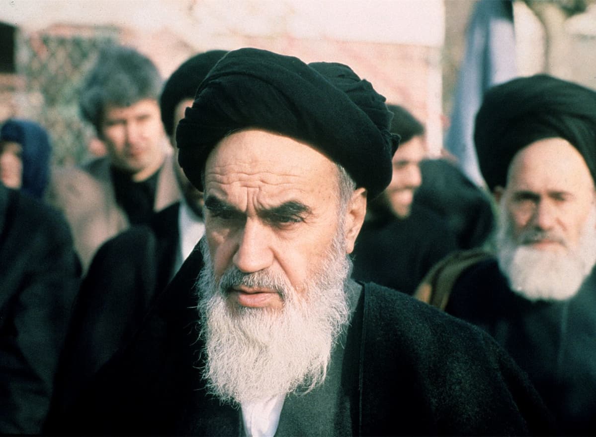 Iranin uskonnollinen ja poliittinen johtaja ajatolla Ruhollah Khomeini 31. tammikuuta 1979.