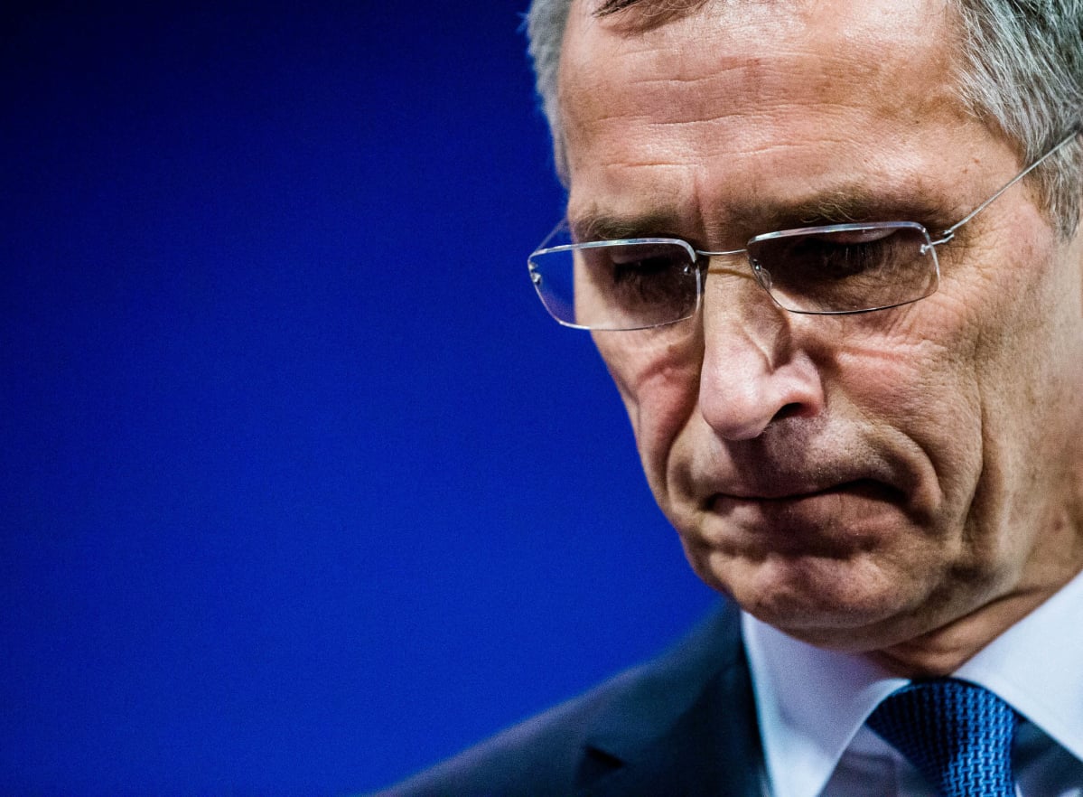 Pääsihteeri Jens Stoltenberg puhui Naton päämajassa Brysselissä tiistaina 14. helmikuuta.