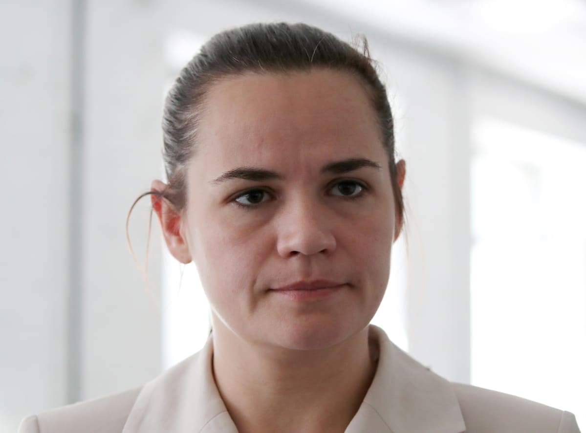 Svjatlana Tsihanouskaja lähikuvassa