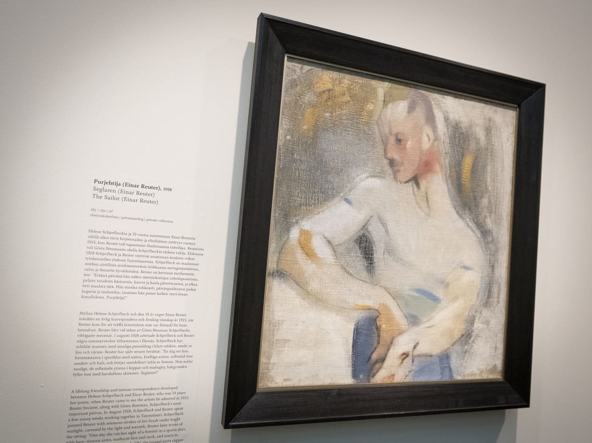 Helene Schjerfbeckin näyttely Ateneumin taidemuseossa. Purjehtija-teos