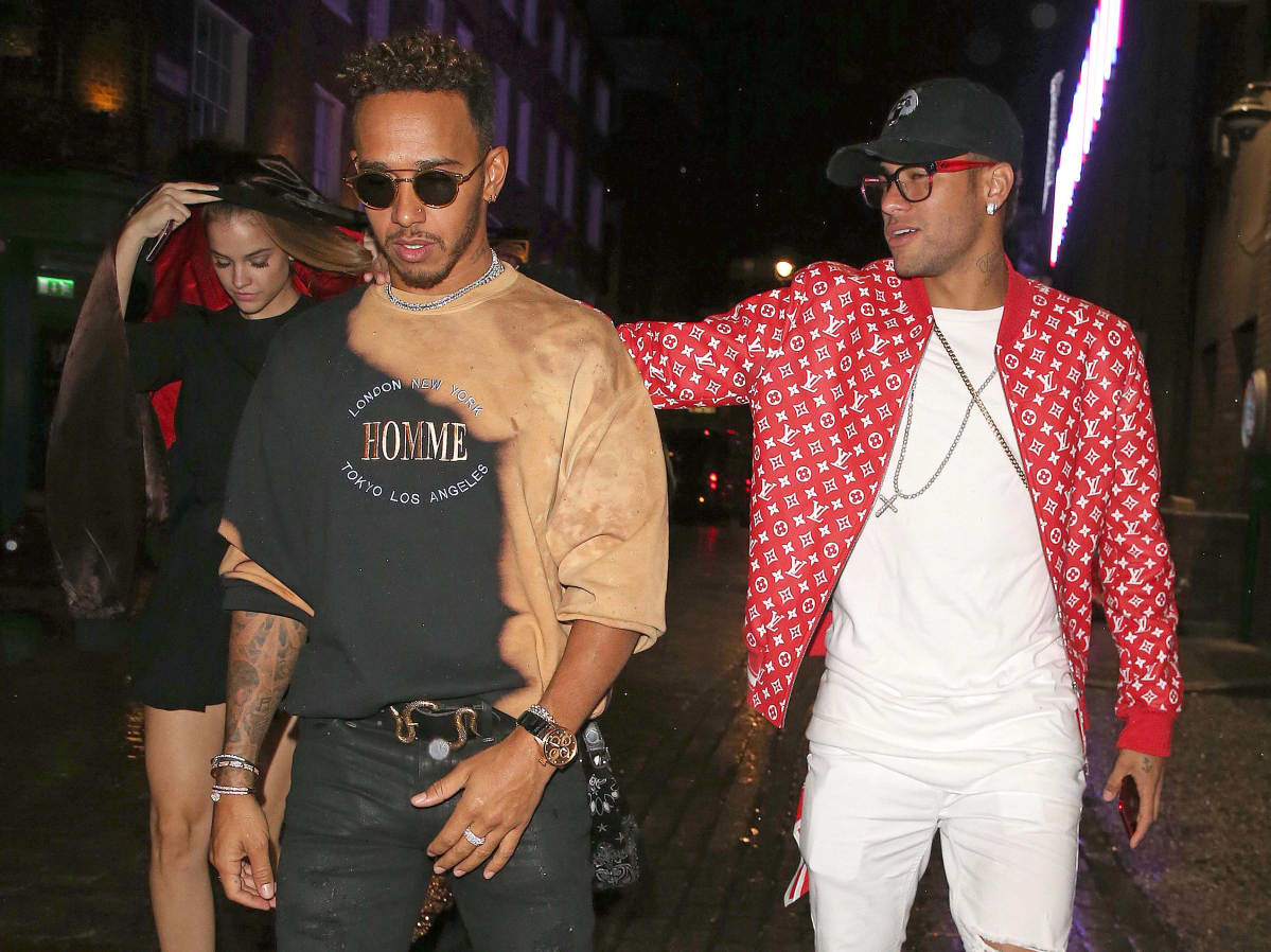 Lewis Hamilton ja Neymar.