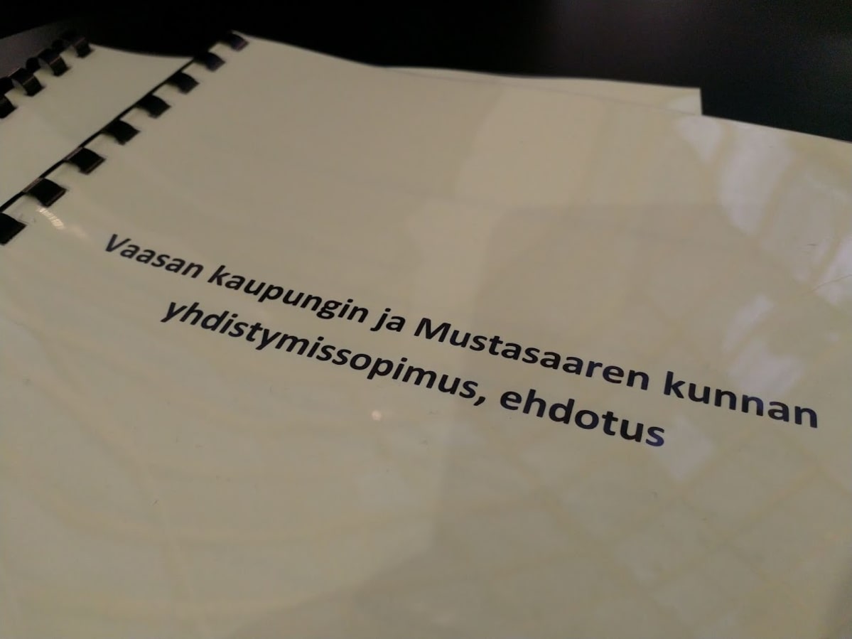 Yhdistymissopimuksen ehdotus.