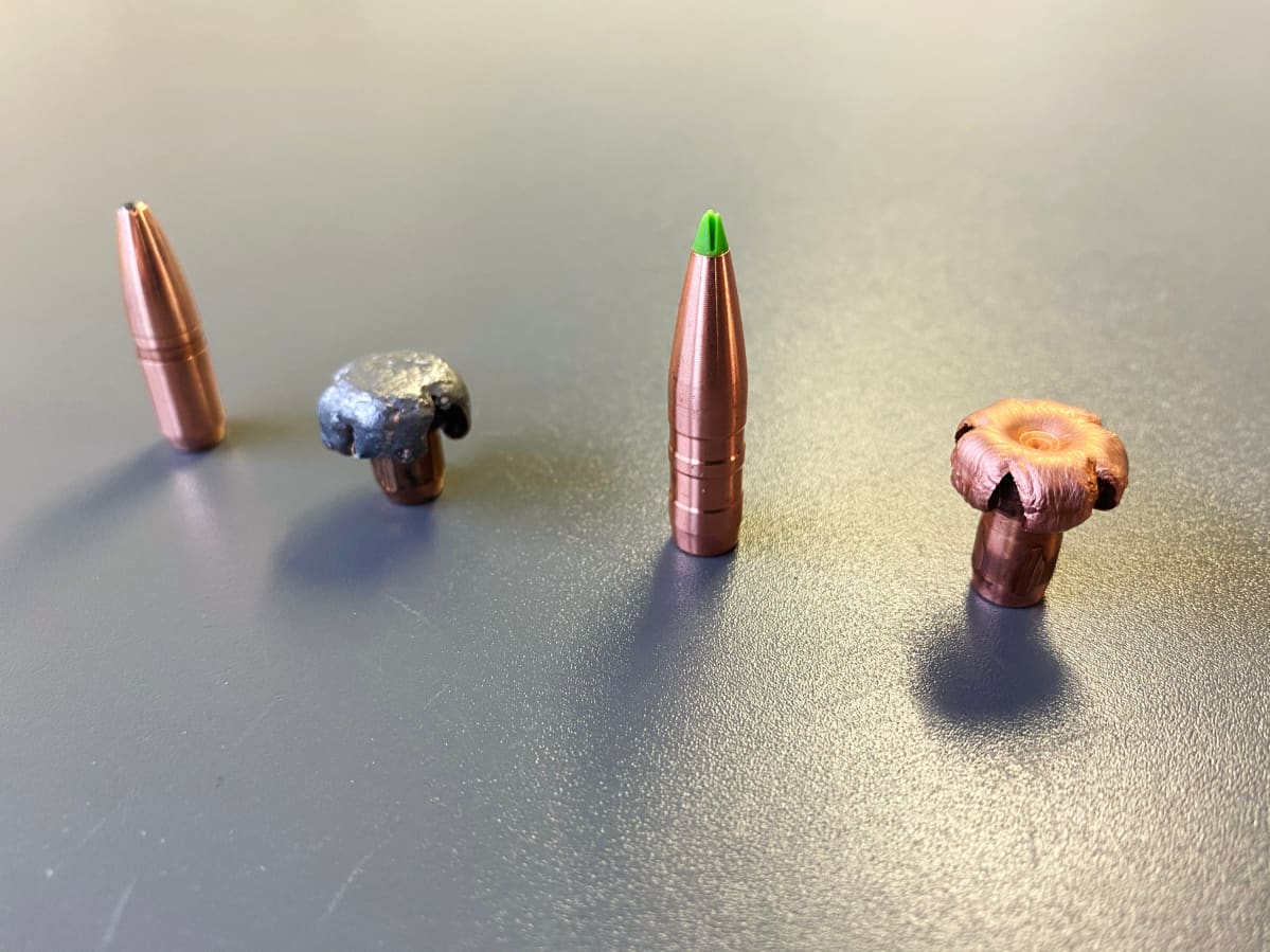.308 Win kaliiperin puolivaippainen lyijyluoti ja kupariluoti