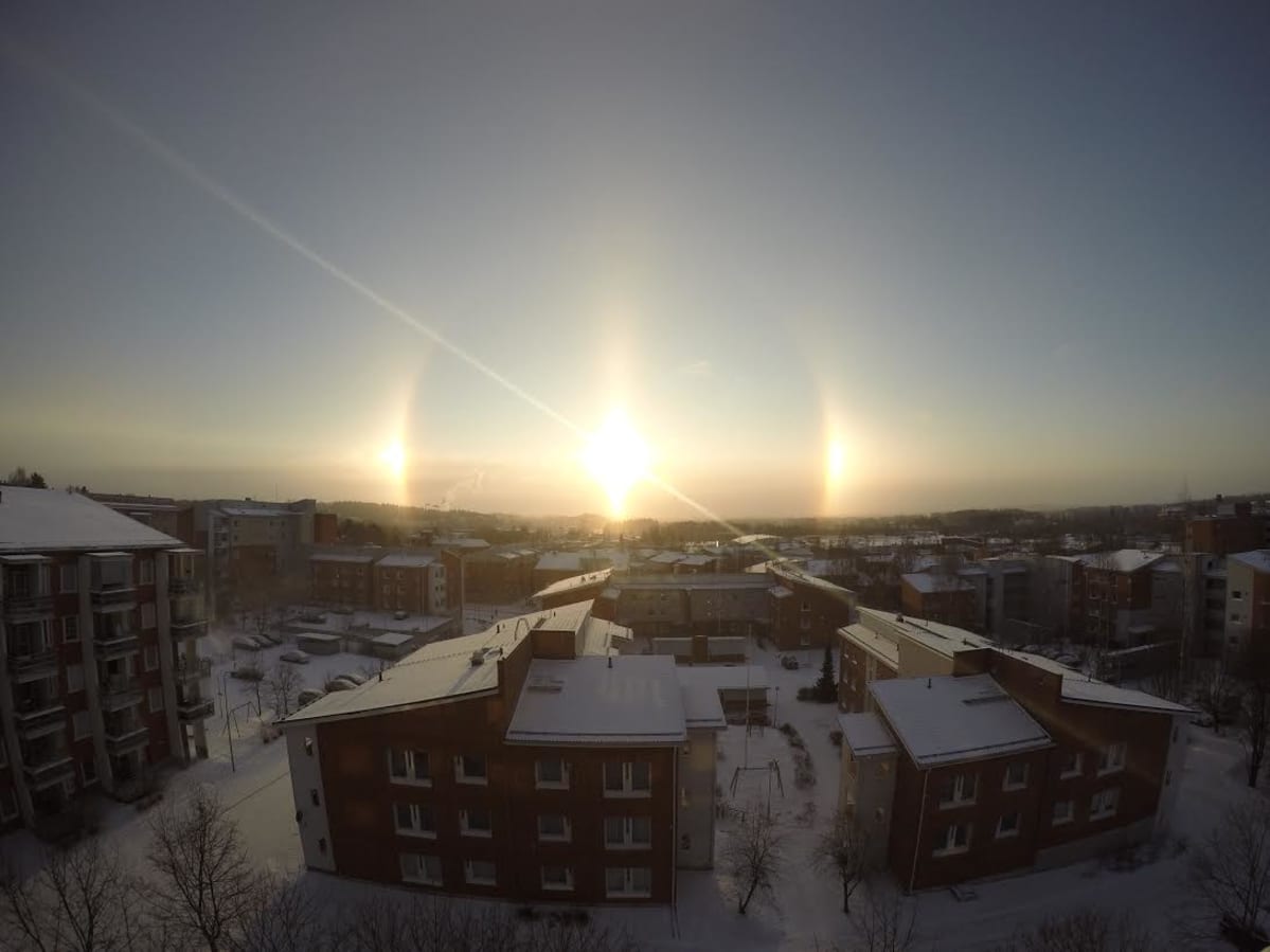Haloilmiö Lahdessa.