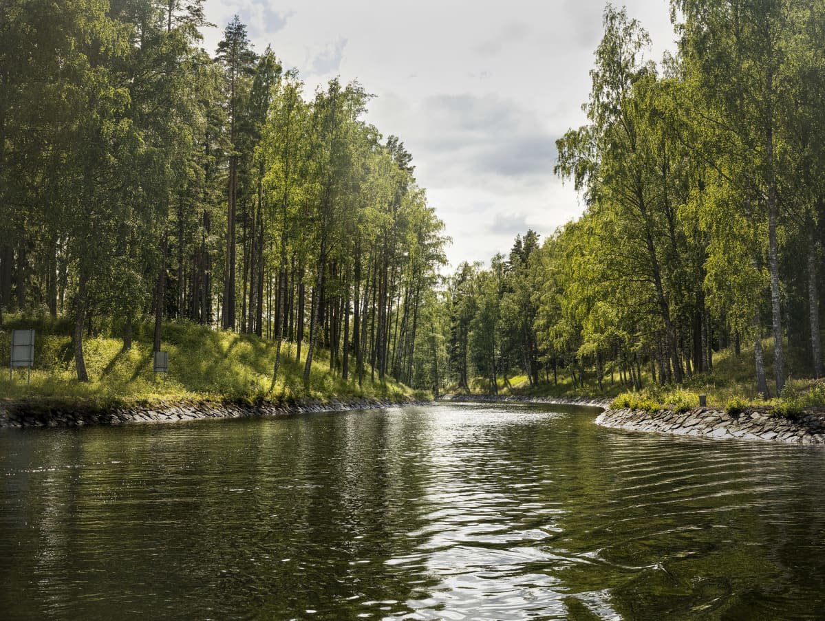Kirkontaipaleen kanava Saimaalla.