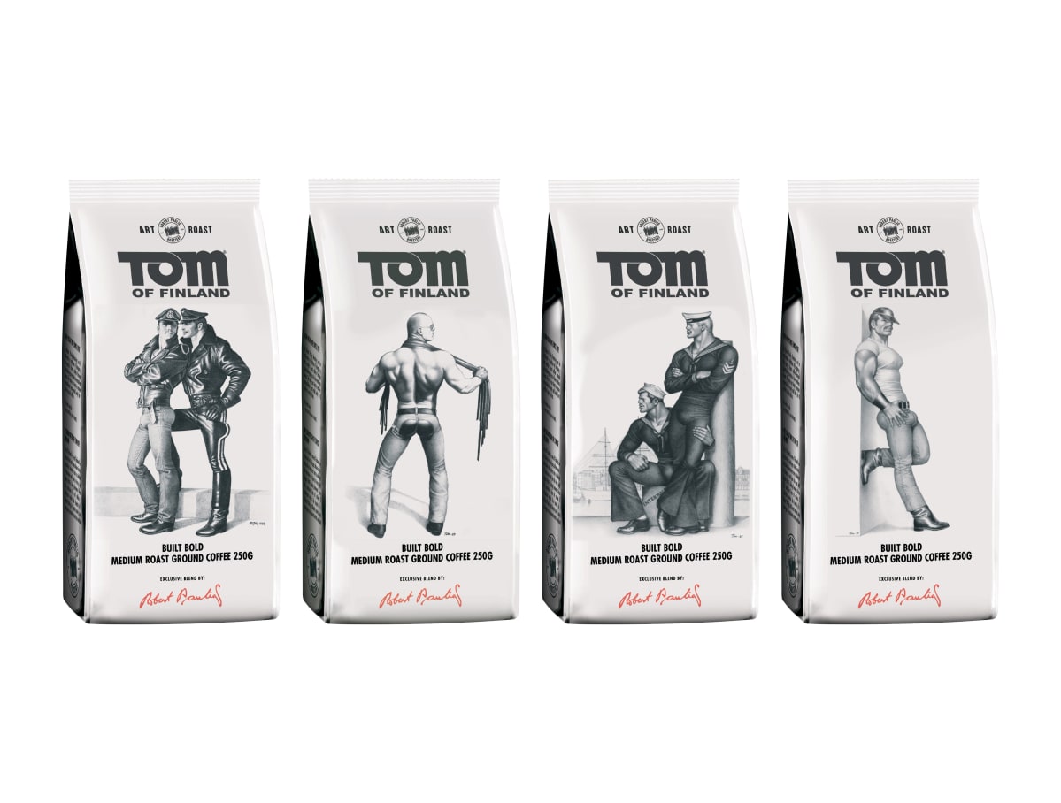 Tom of Finland -kahvipaketteja