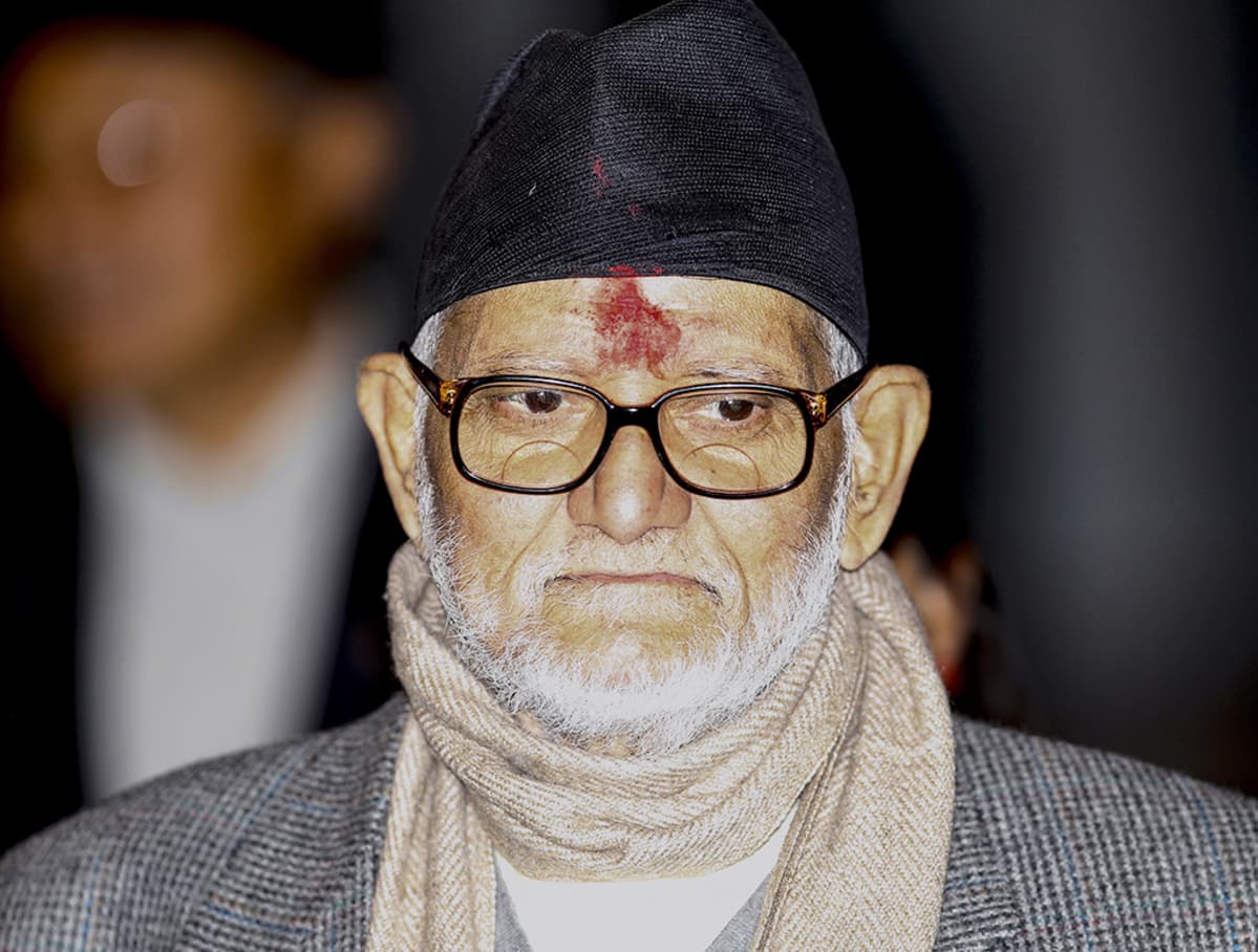 Nepalin pääministeri Sushil Koirala kuvattuna Nepalissa 11. helmikuuta 2014.