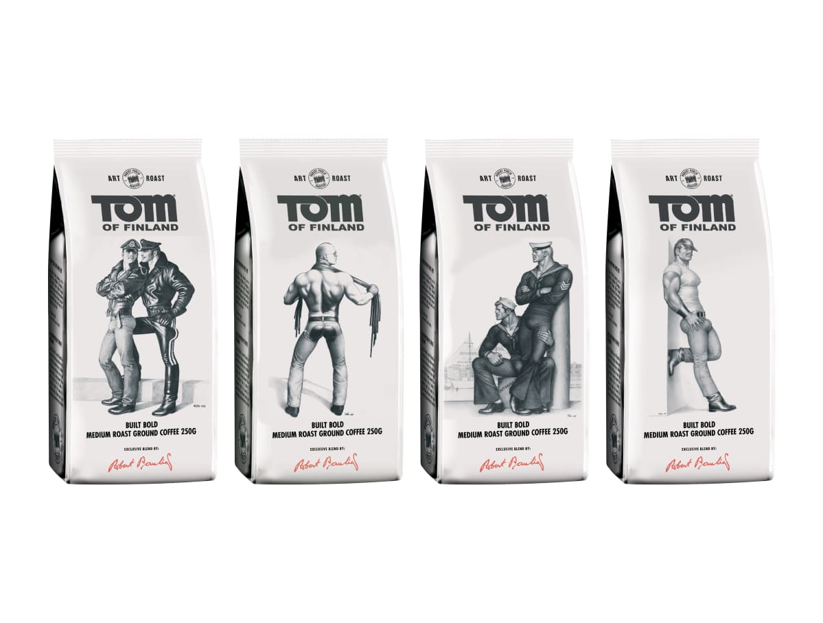 Tom of Finland -kahvipaketteja
