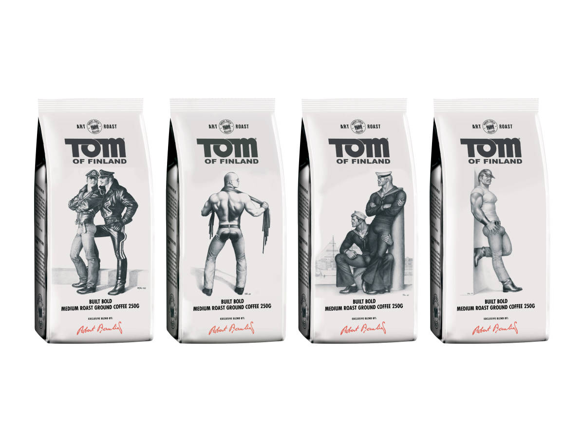 Tom of Finland -kahvipaketteja