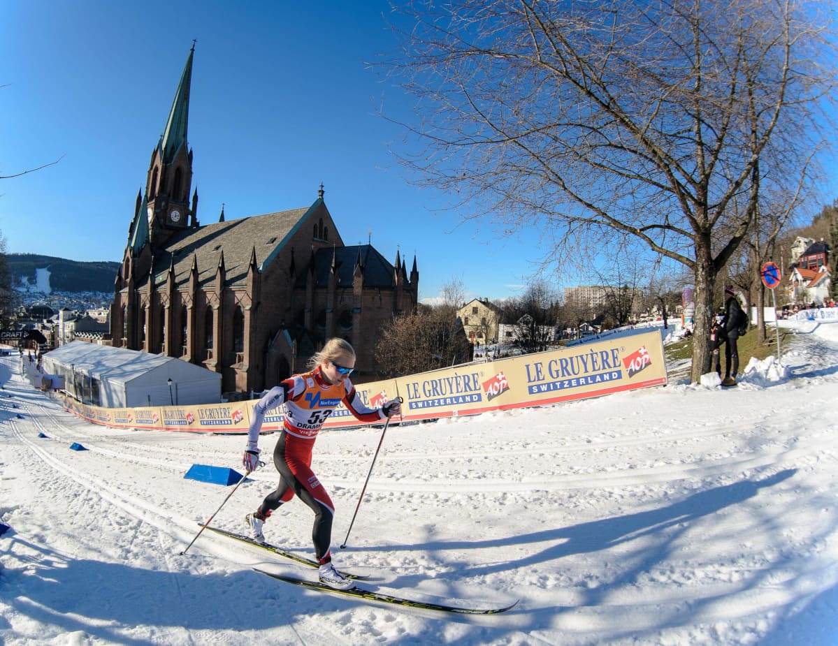 Amalie Håkonsen Drammenin sprintissä.
