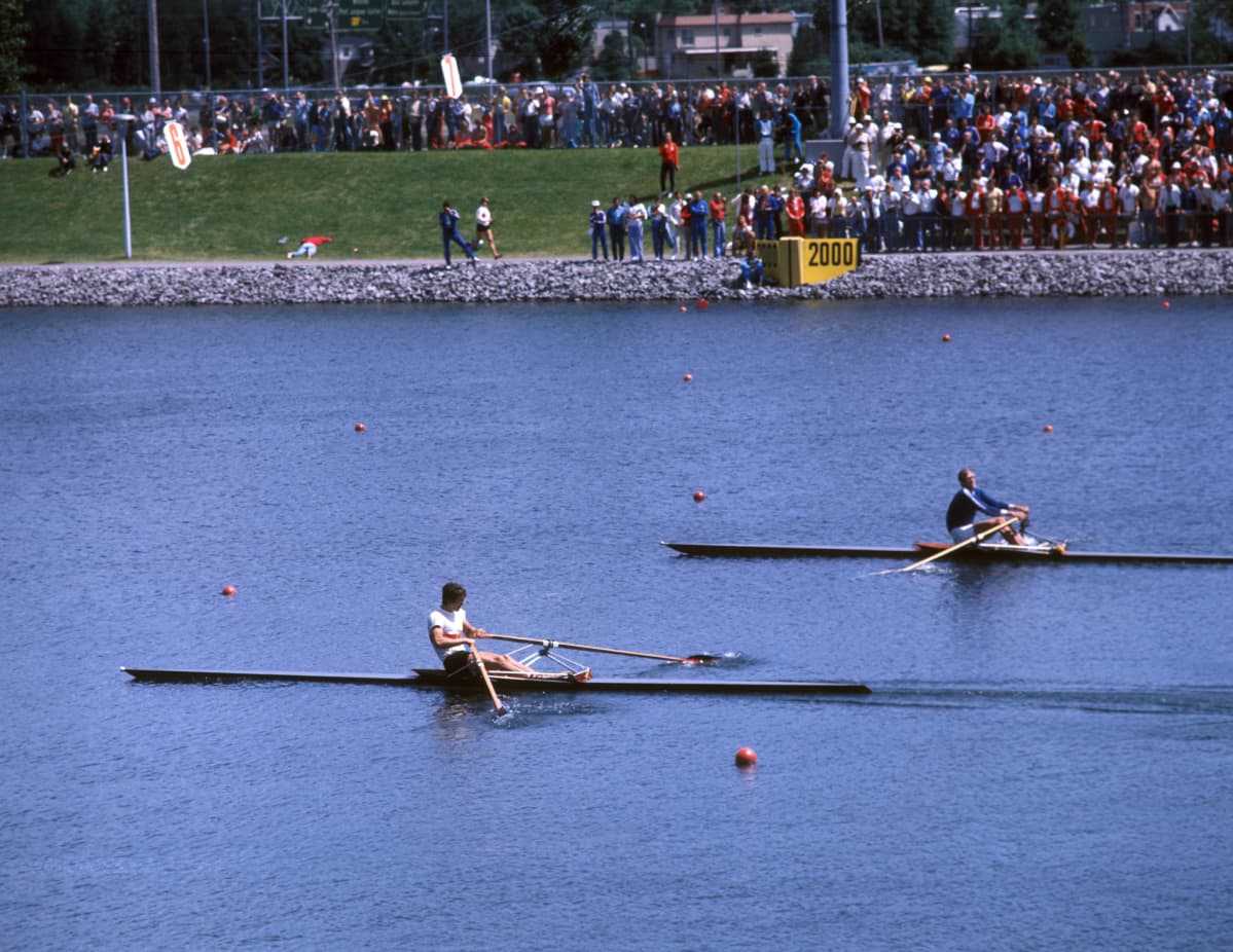 Peter Kolbe och Pertti Karppinen, OS 1976.