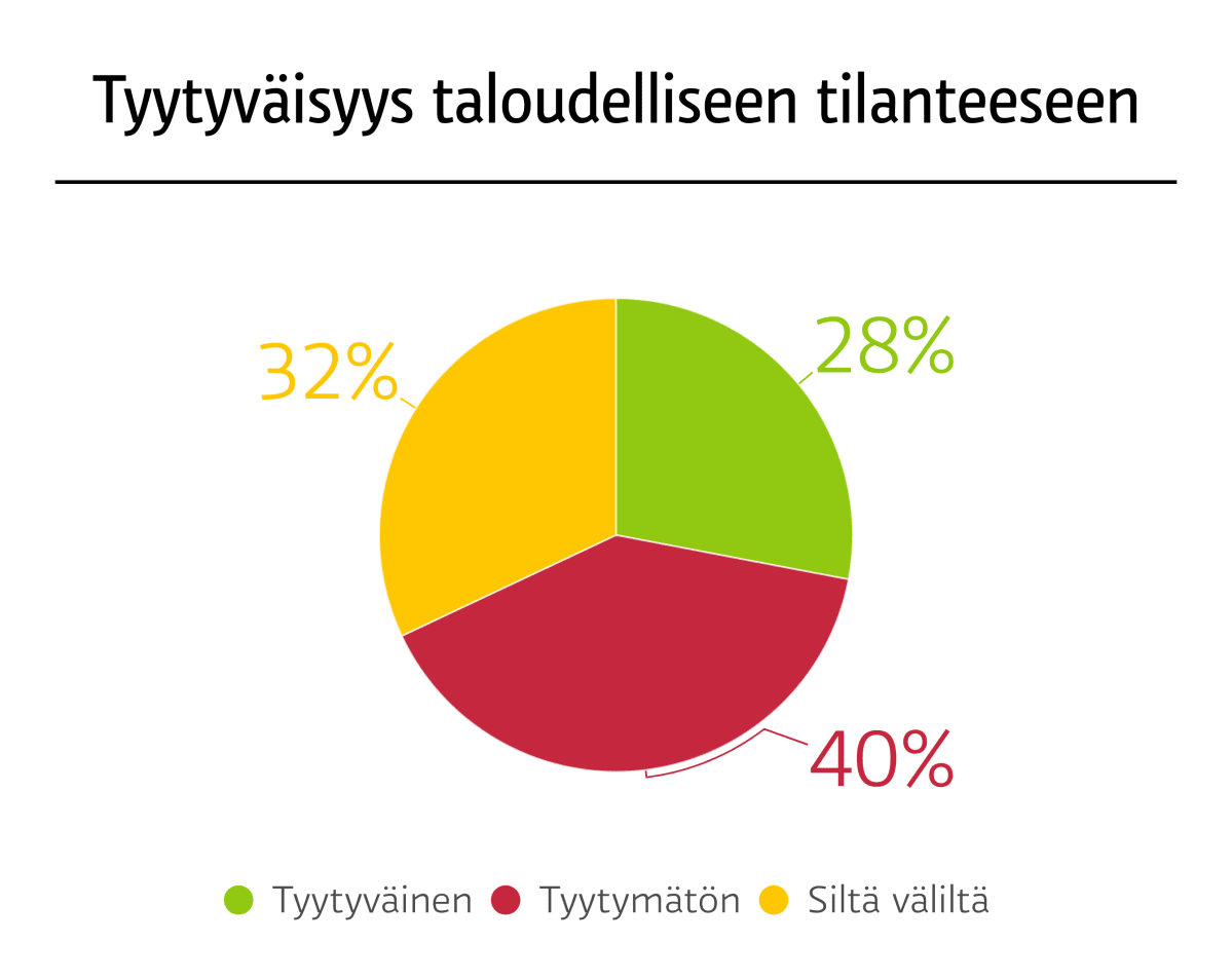 Tyytyväoisyys taloudelliseen tilanteeseen