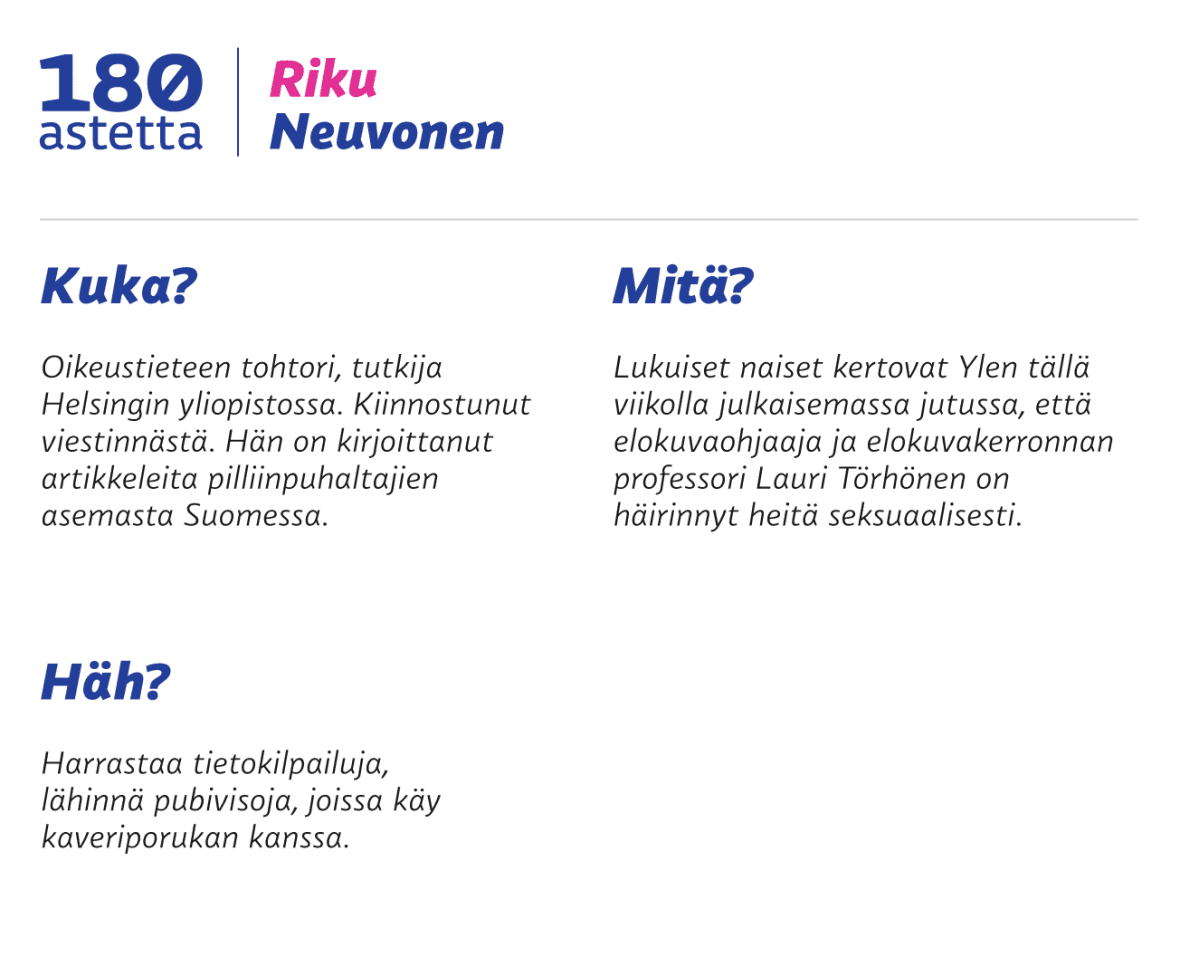 180 astetta kuka mitä häh neuvonen