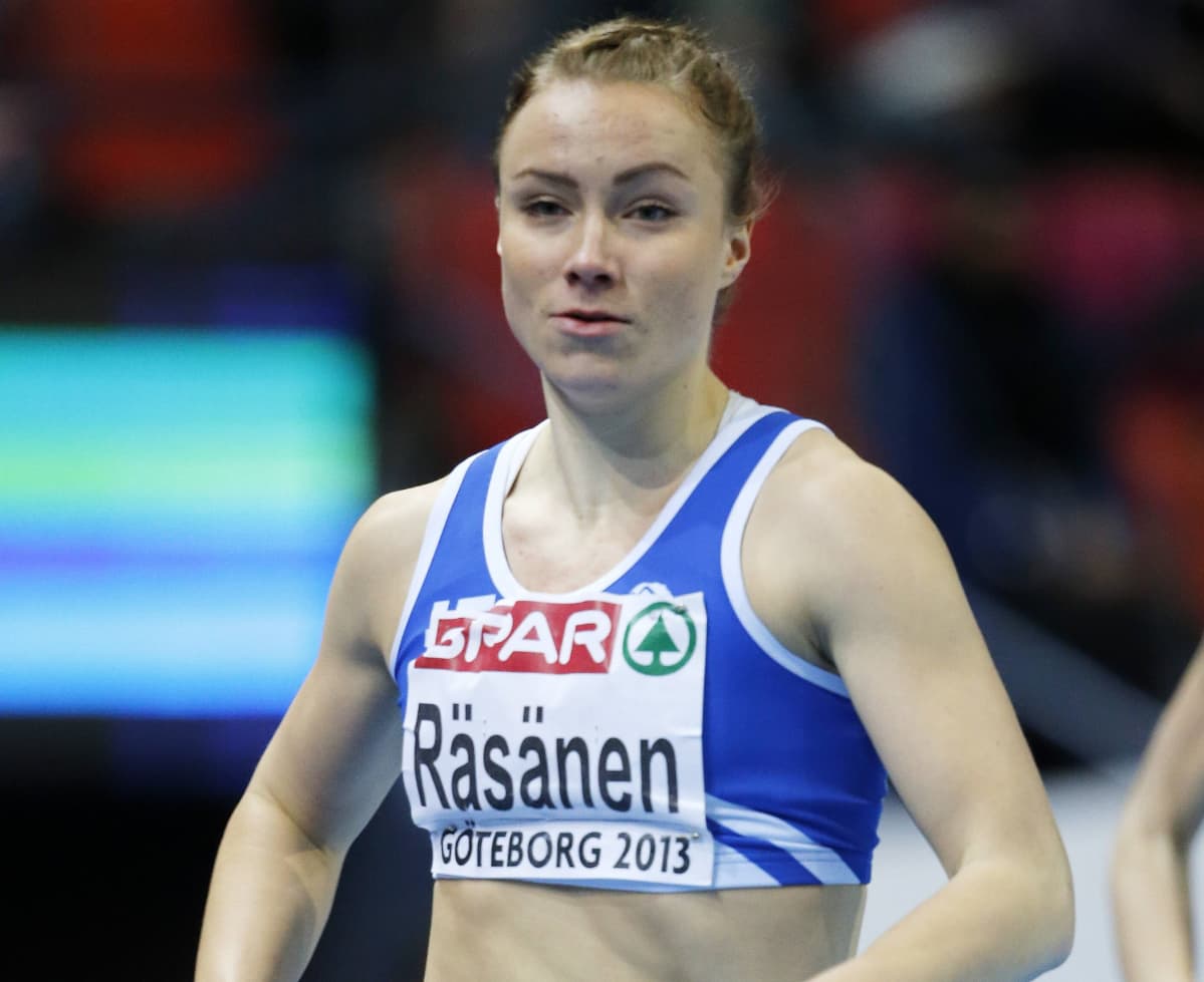 Ella Räsänen Göteborgin EM-hallikisoissa vuonna 2013