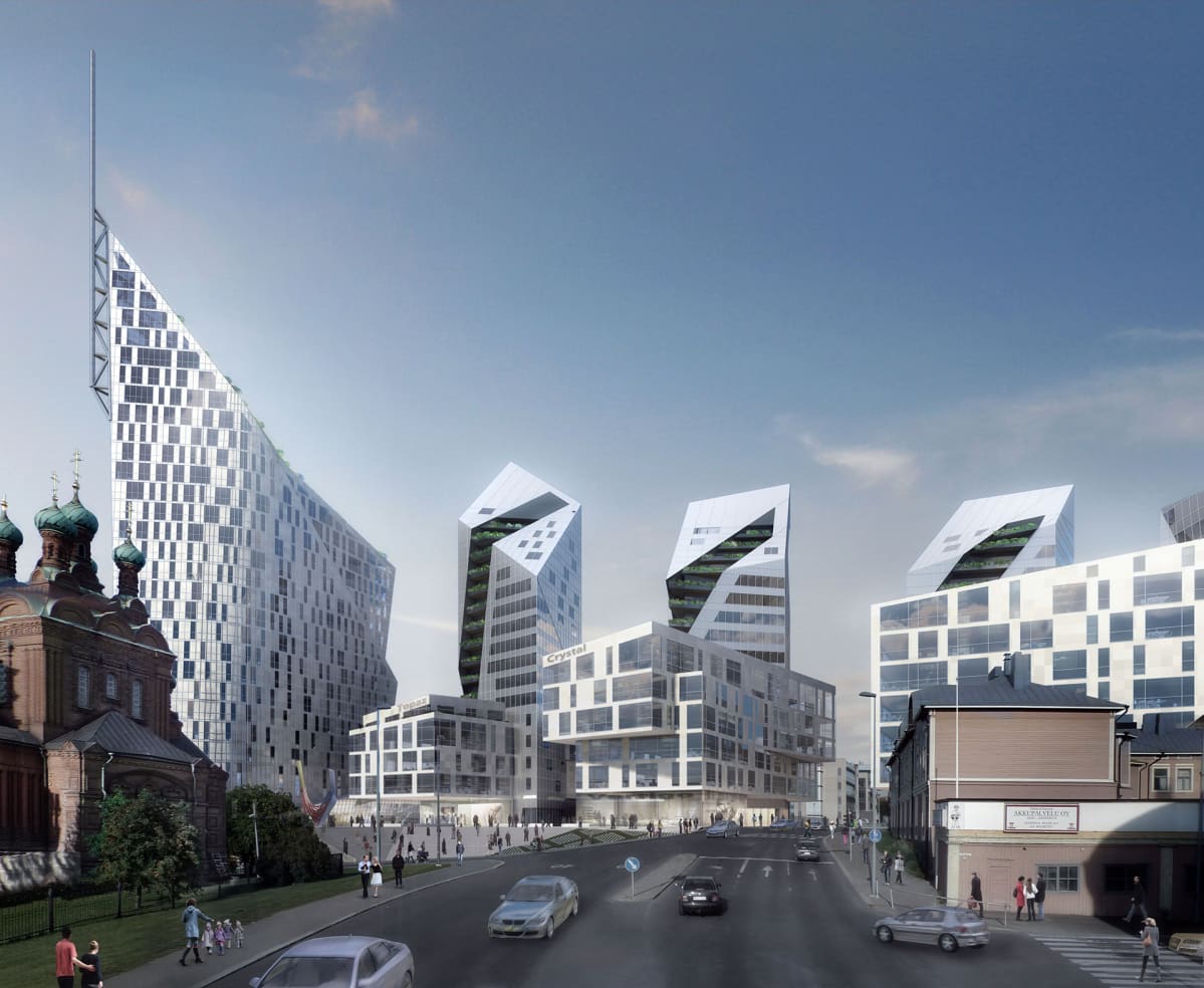 Havainnekuva Tampereen Kannesta ja Areenasta