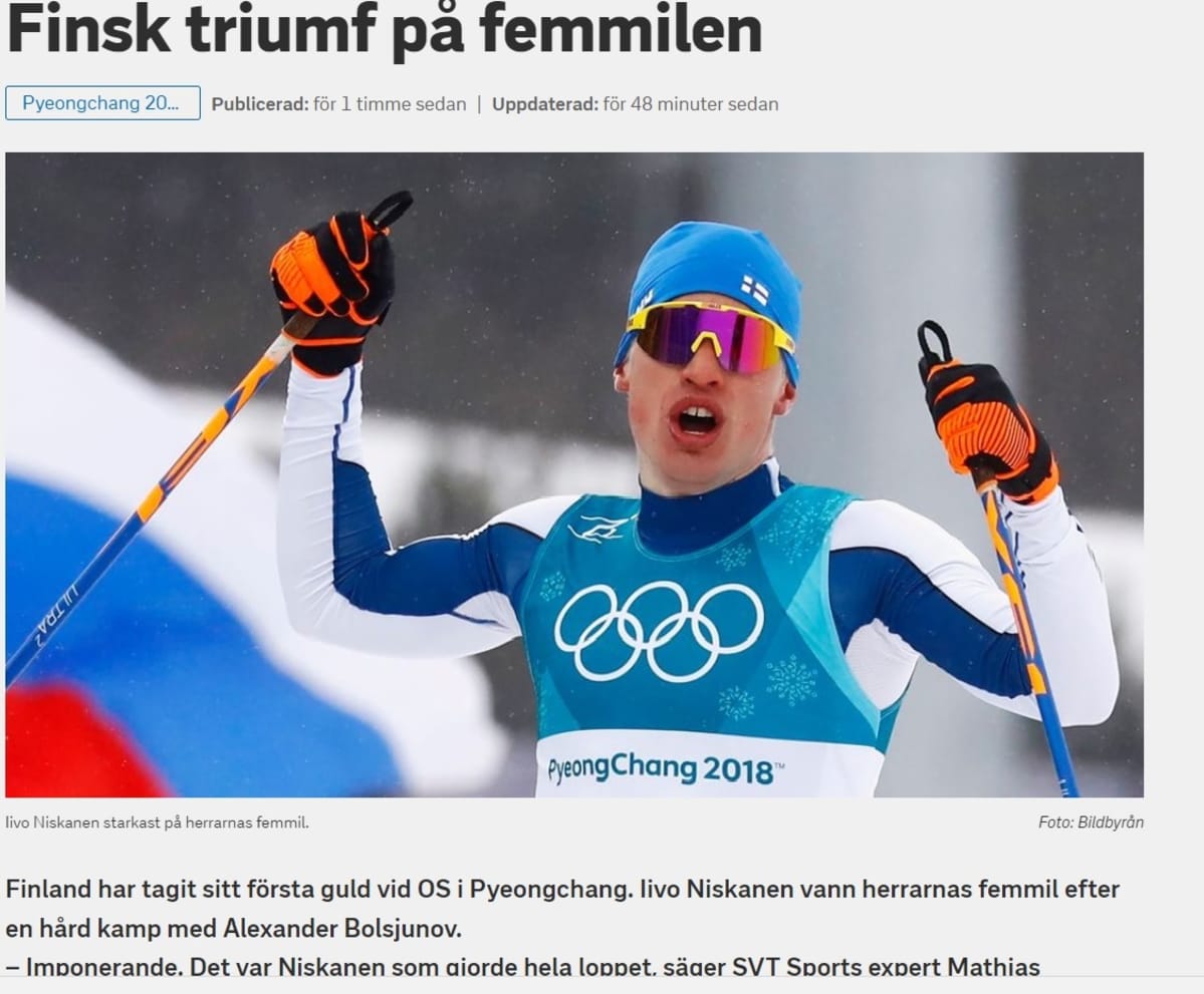 Kuvakaappaus SVT:n sivuilta