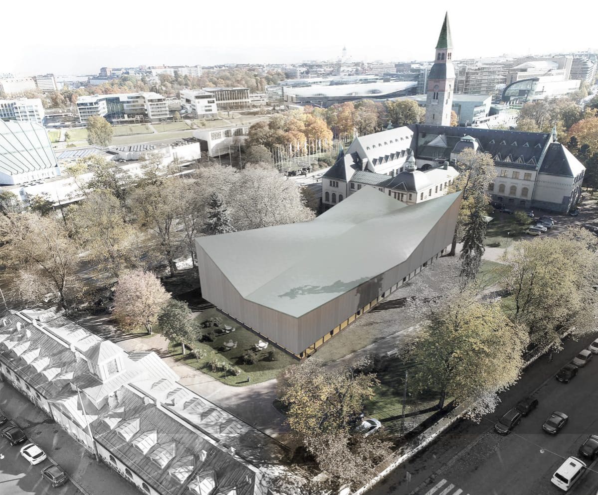 Kansallismuseon lisärakennusehdotus Haviseva lehti