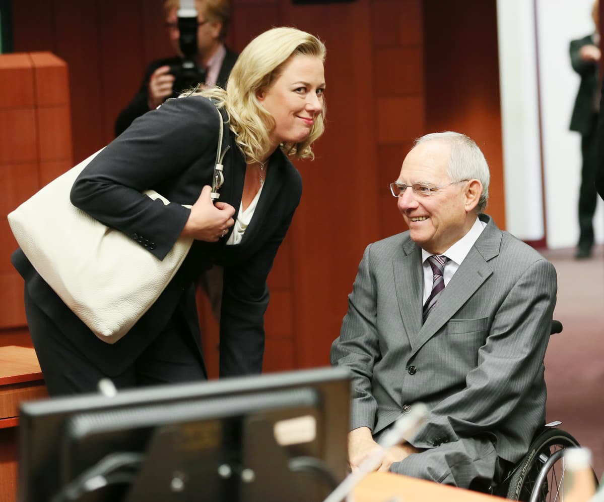 Jutta Urpilainen ja Wolfgang Schäuble